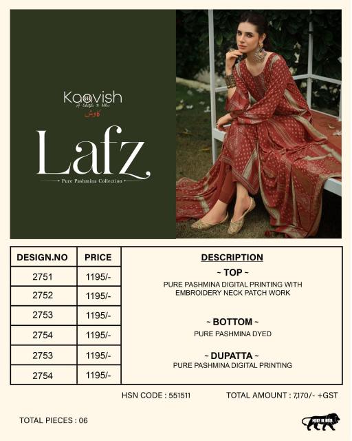 Kaavish lafz wholesale dress material app
